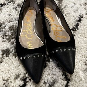Sam Edelman Size 8 Pointed Toe Flat Black